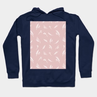 pattern with herbs and flowers silhouettes Hoodie